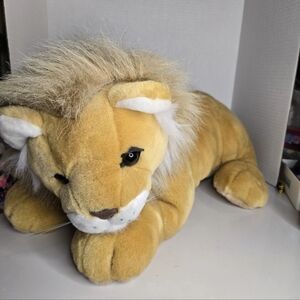 Plush Creations Inc 1998 Lion Plush Stuffed Animal 19" Large Realistic Vintage